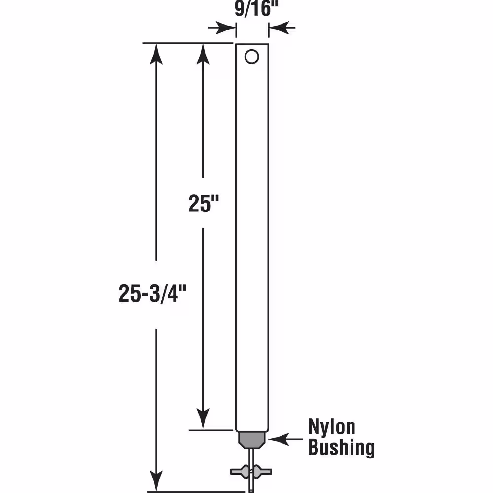 Prime-Line 25 in. x 9/16 in. Spiral Non-Tilt Balance, Red Tip (Single Pack)