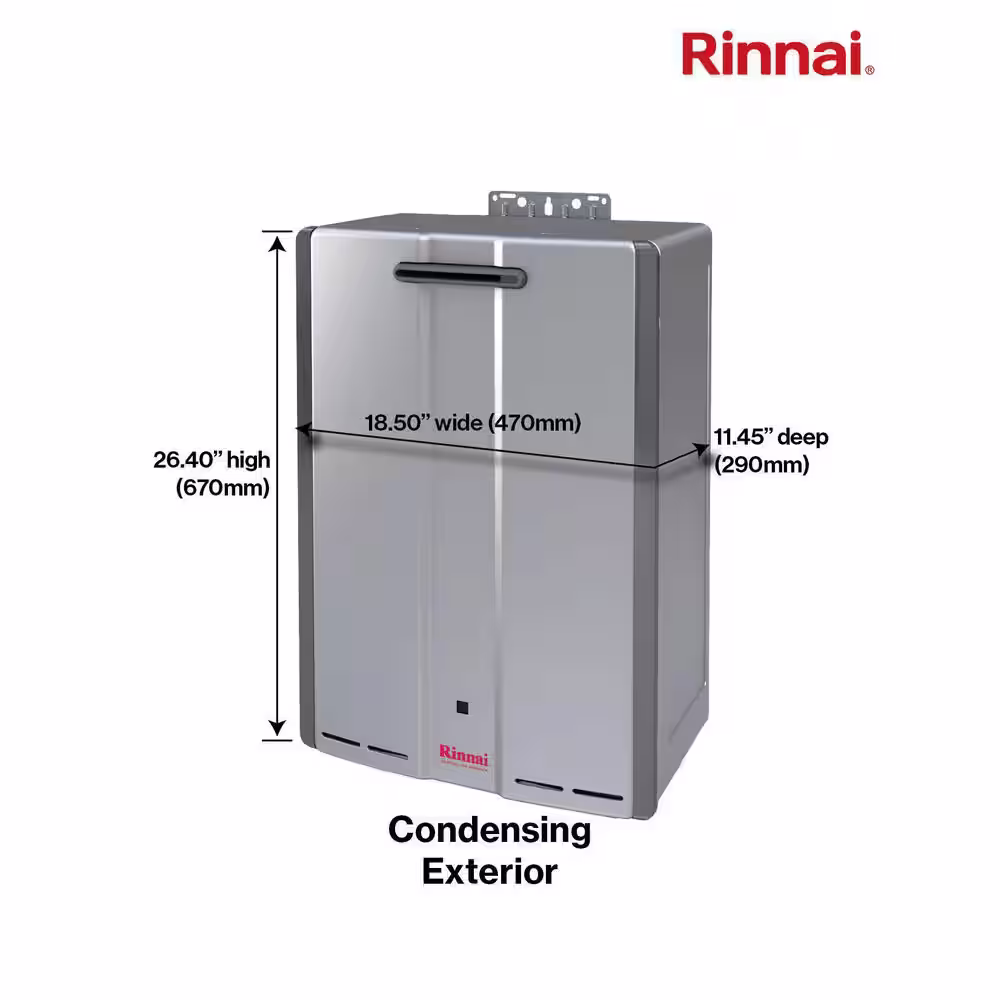Rinnai Super High Efficiency Plus 11 GPM Residential 199,000 BTU/h Exterior Propane Gas Tankless Water Heater