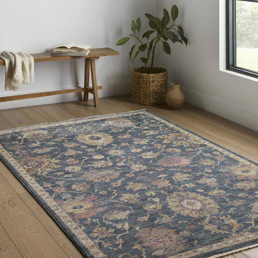 Home Decorators Collection Greta Navy / Rust 5 Ft. x 7 Ft. 10 In. Abstract Area Rug
