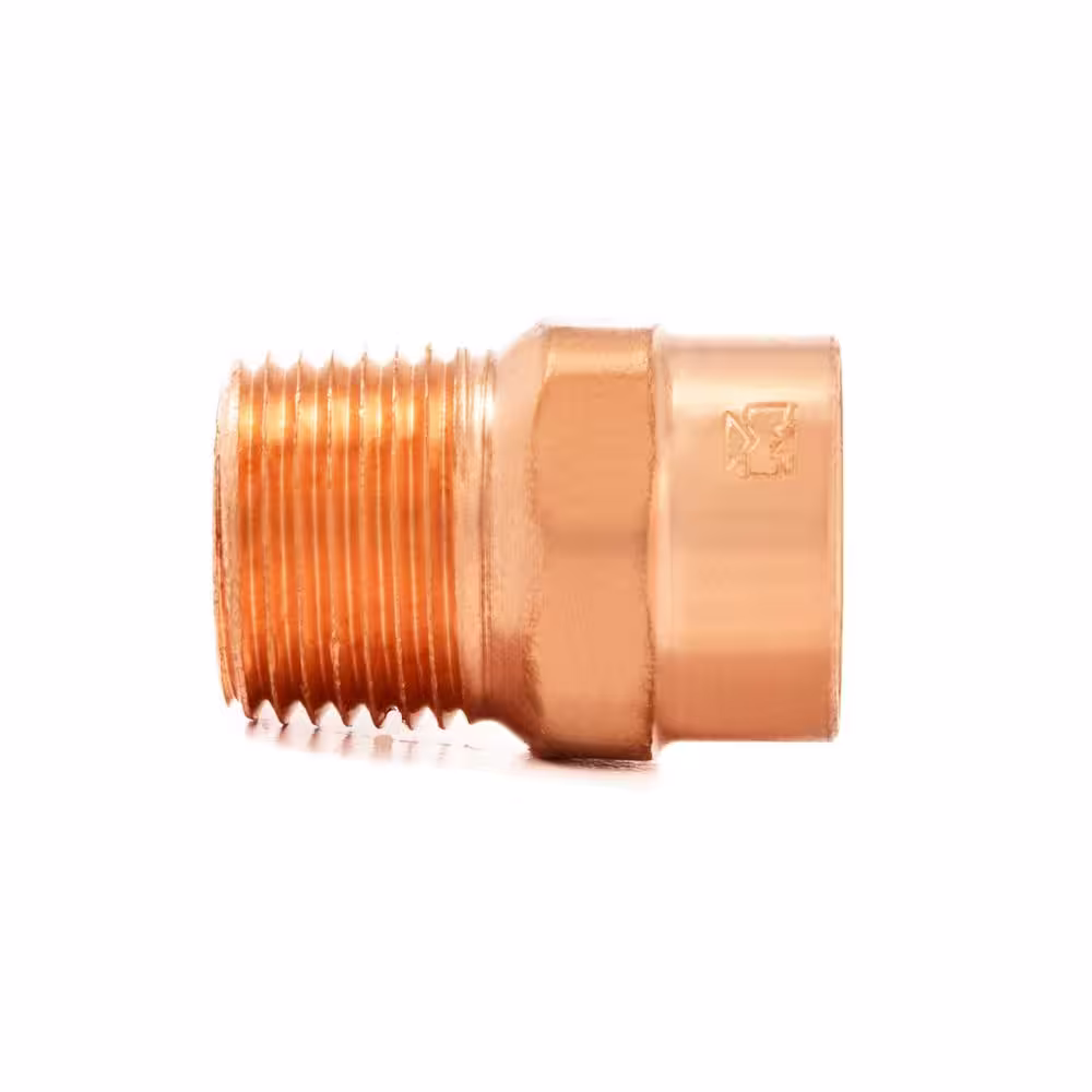 Everbilt 1/2 in. x 3/8 in. Copper Pressure Cup x MPT Male Adapter Fitting