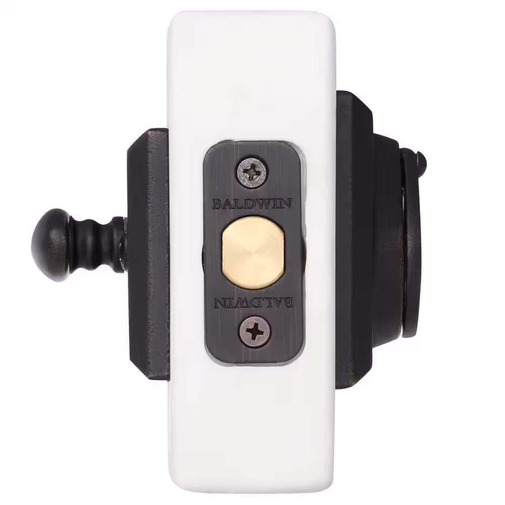 Baldwin Reserve Rustic Dark Bronze Single Cylinder Square Deadbolt