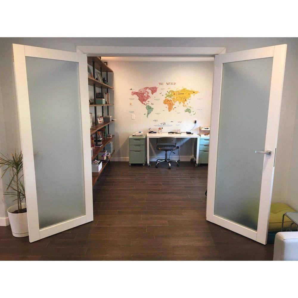 Sartodoors 2102 72 in. x 84 in. Single Panel White Finished Pine Wood Interior Door Slab with Hardware