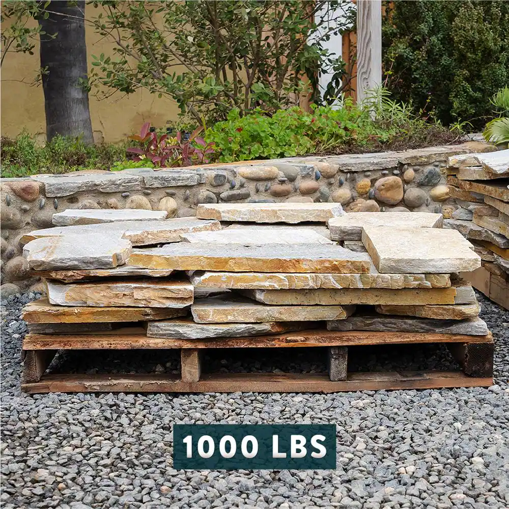 Southwest Boulder & Stone 60 sq. ft. 18 in. x 12 in. x 2 in. Silver Quartzite Natural Flagstone for Landscape, Gardens and Pathways