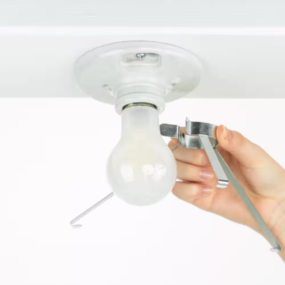 EZ SHADE Clip On Light Bulb Cover, 9.1 inches, White, Polycarbonate, UV Resistant, Globe Replacement, Ceiling Light Cover, Shade