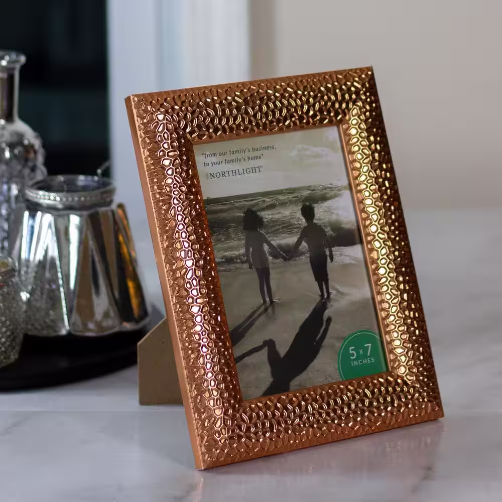 Northlight 9.5 in. Brown Contemporary Rectangular 5 in. x 7 in. Photo Picture Frame