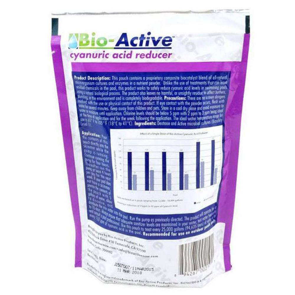 None 8 oz. Non Toxic Cyanuric Acid Reducer Balancer Powder for Swimming Pools