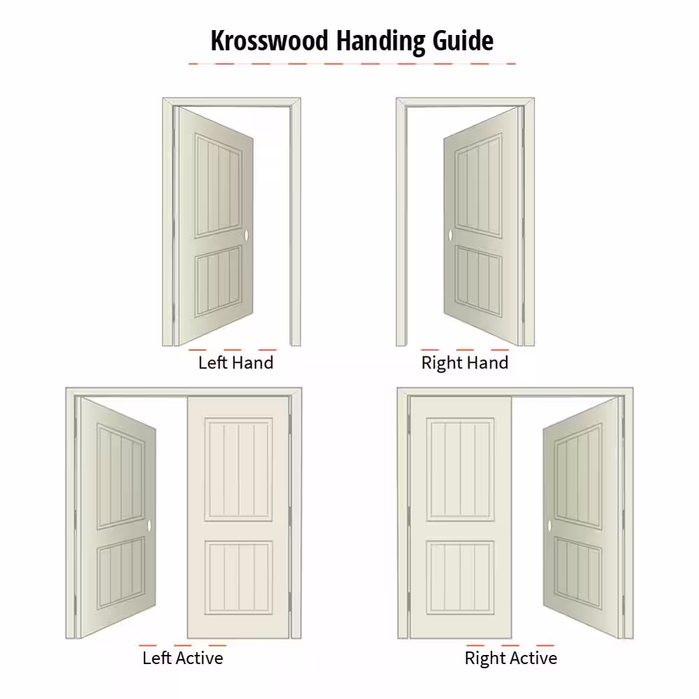 Krosswood Doors 36 in. x 96 in. Craftsman Shaker 2-Panel Primed Solid Hybrid Core MDF Wood Interior Door Slab