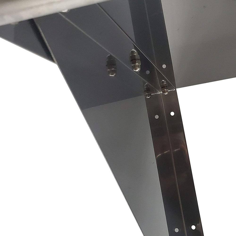 None 12 in. x 96 in. Stainless Steel Wall Shelf Kitchen, Restaurant, Garage, Laundry, Utility Room Metal Shelf with Brackets