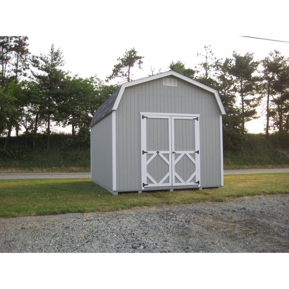 LITTLE COTTAGE CO. Classic Gambrel 8 ft. W x 14 ft. D Wood Shed Precut Kit with 6 ft. Sidewalls without Floor (112 sq. ft.)