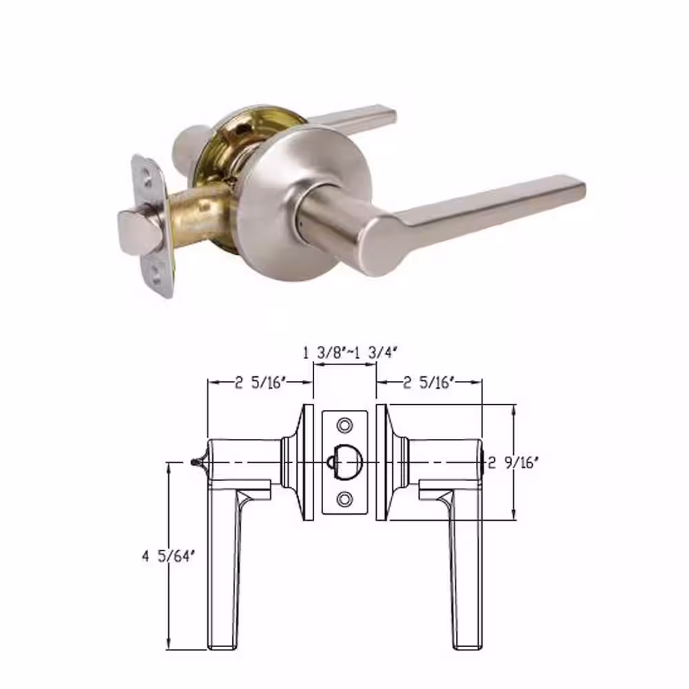 None Tulina Black Keyed Entry Door Lever