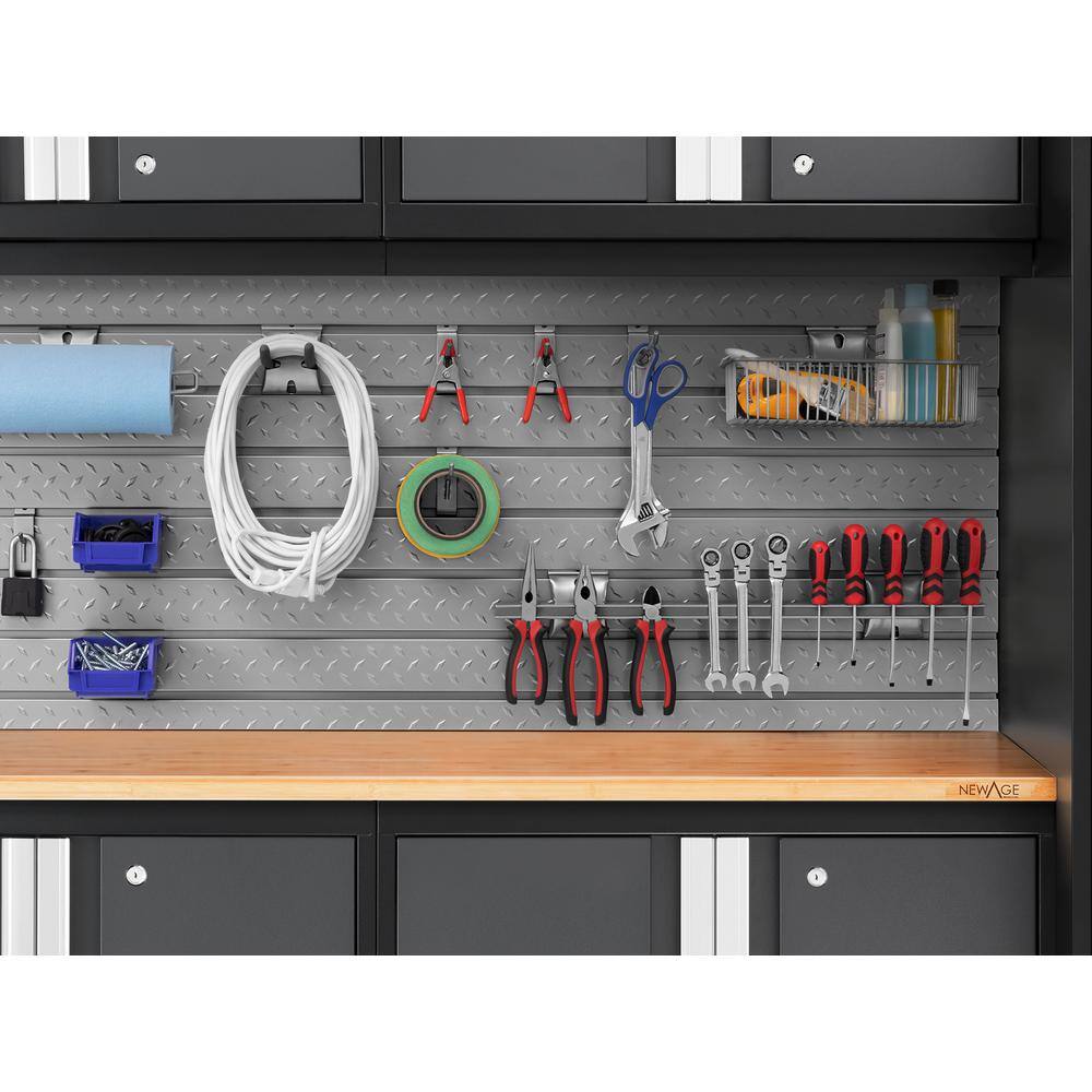 NewAge Products Pro 3.0 and Perf Plus 2.0 84 in. DP Slatwall Backsplash