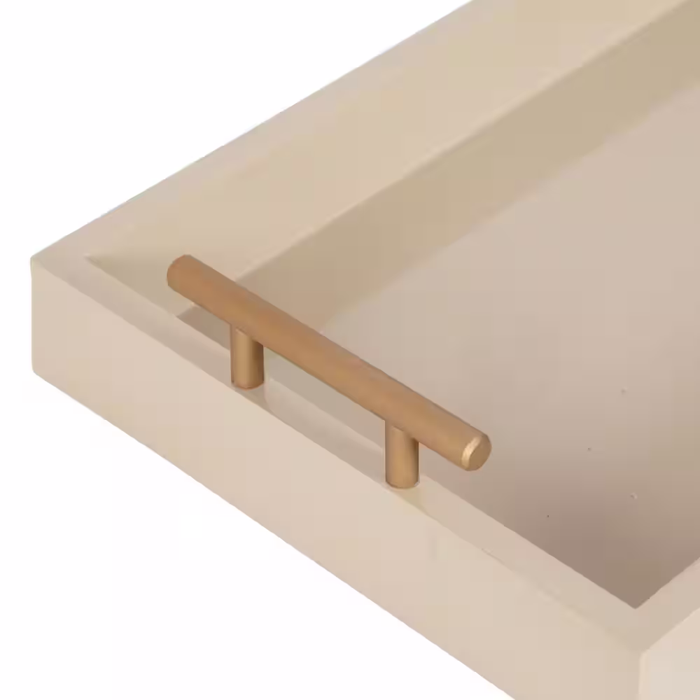 Kate and Laurel Lipton 3.25 in. H x 10.00 in. W Natural Decorative Tray