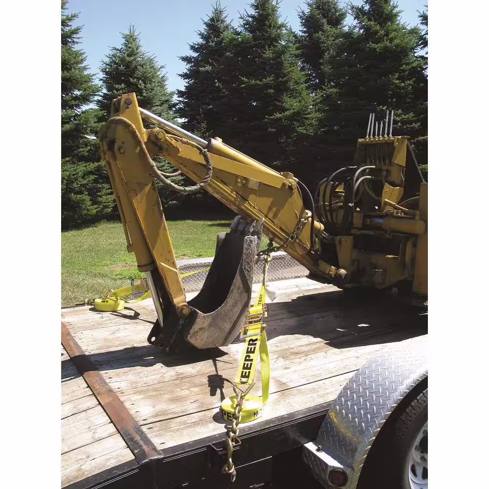 Keeper 3 in. x 30 ft. 5000 lbs. Chain End Ratchet Tie Down Strap