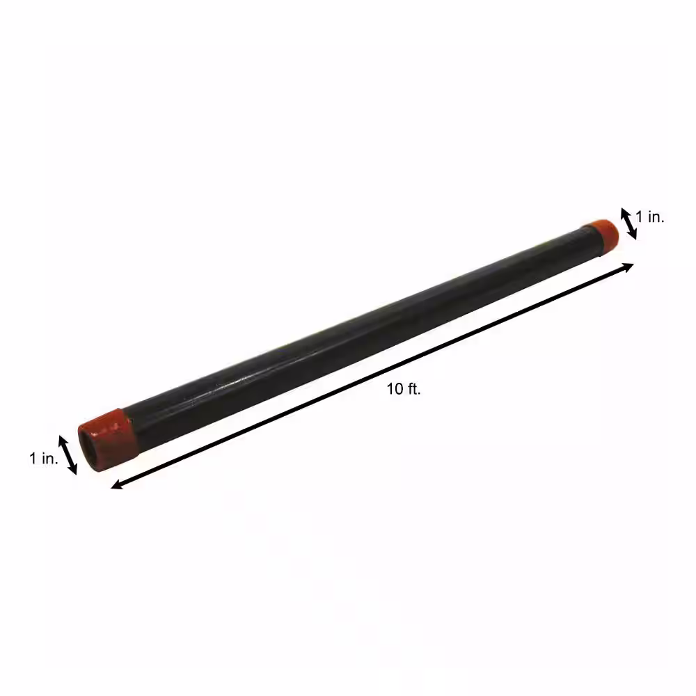 Southland 1 in. x 10 ft. Black Steel Pipe