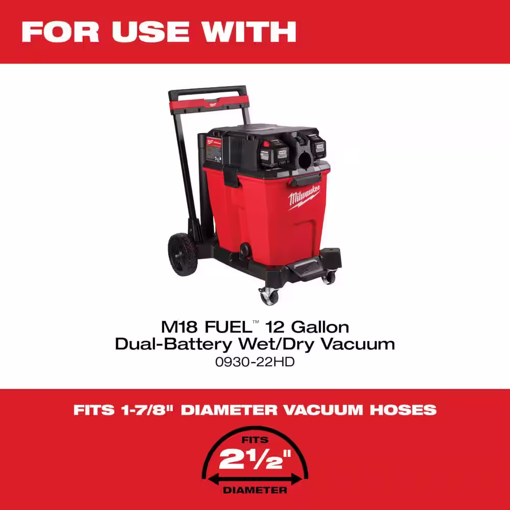 Milwaukee 2-1/2 in. Extension Wand for Wet/Dry Shop Vacuums (1-Piece)