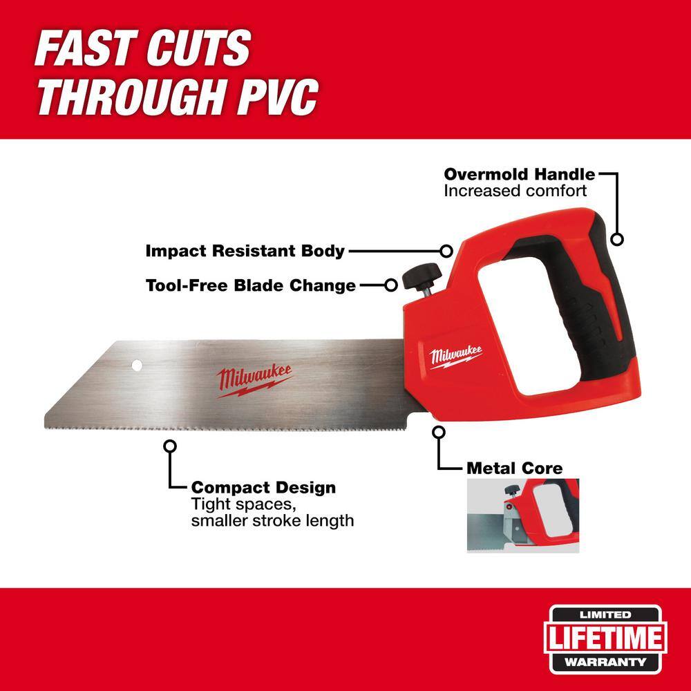 Milwaukee 12 in. PVC and ABS Pipe Saw with 1 in. Pex and Tubing Cutter (2-Piece)
