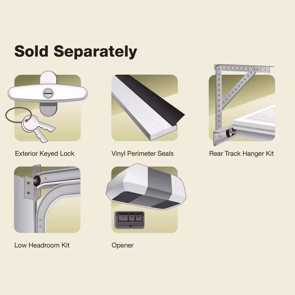 Clopay Gallery Steel 9 ft. x 7 ft. 6.5 R-Value Insulated Medium Finish Garage Door with Windows