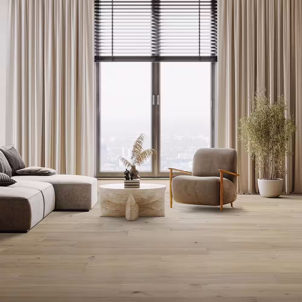 Malibu Wide Plank Marshalls French Oak 1/2 in. T x 7.5 in. W Water Resistant Wire Brushed Engineered Hardwood Flooring (23.3 sq. ft./case)