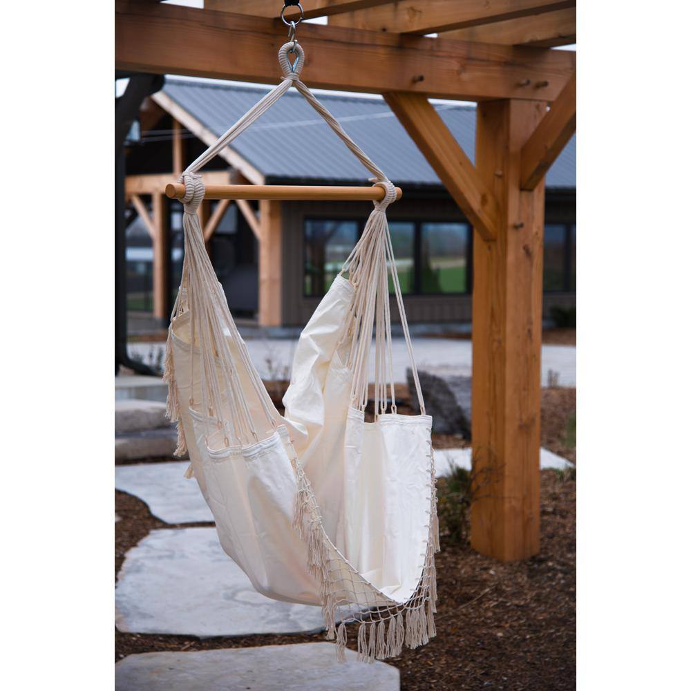 Vivere 2.5 ft. Brazilian Style Cotton Hammock Chair in Natural