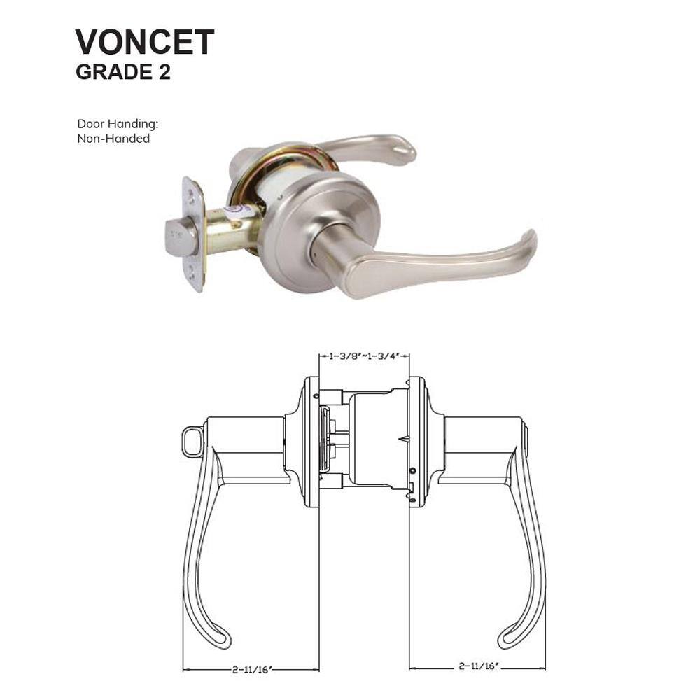 None Grade 2 Voncet Entry Satin Nickel