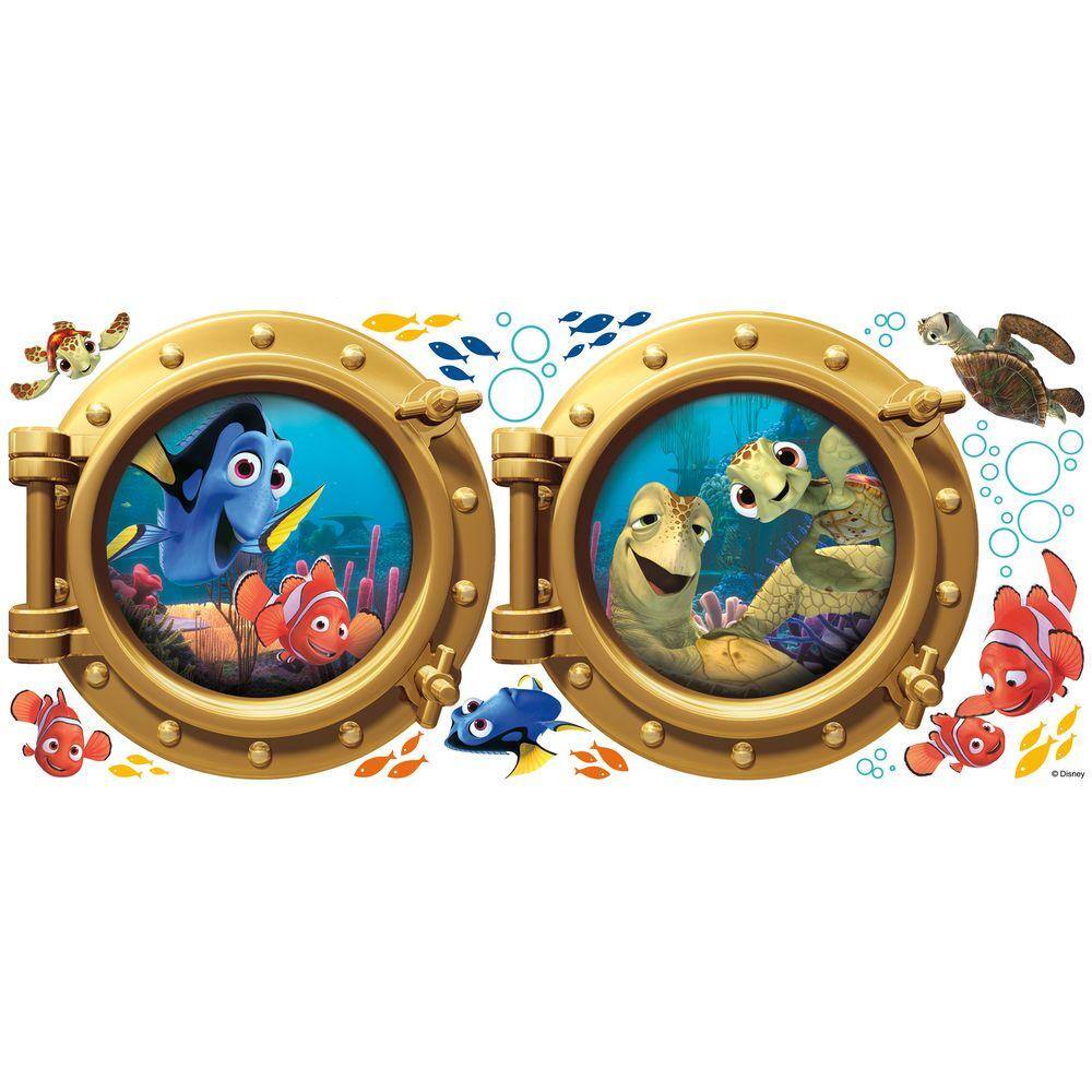 RoomMates 18 in. x 40 in. Finding Nemo 19-Piece Peel and Stick Giant Wall Decals