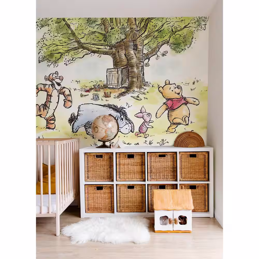 RoomMates Disney's Winnie The Pooh Watercolor Peel and Stick Wallpaper Wall Mural