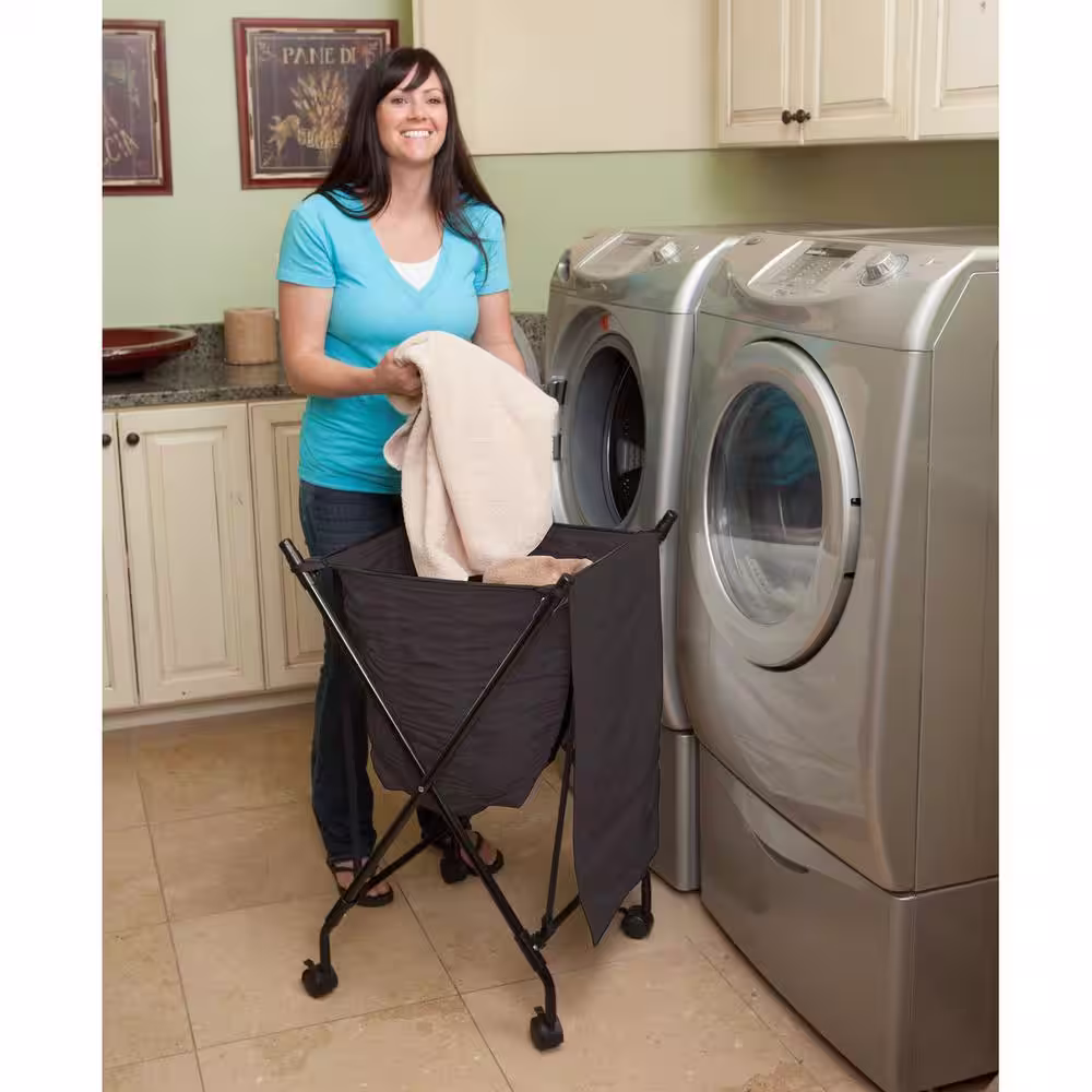 Household Essentials Lifter Hamper with Black Bag