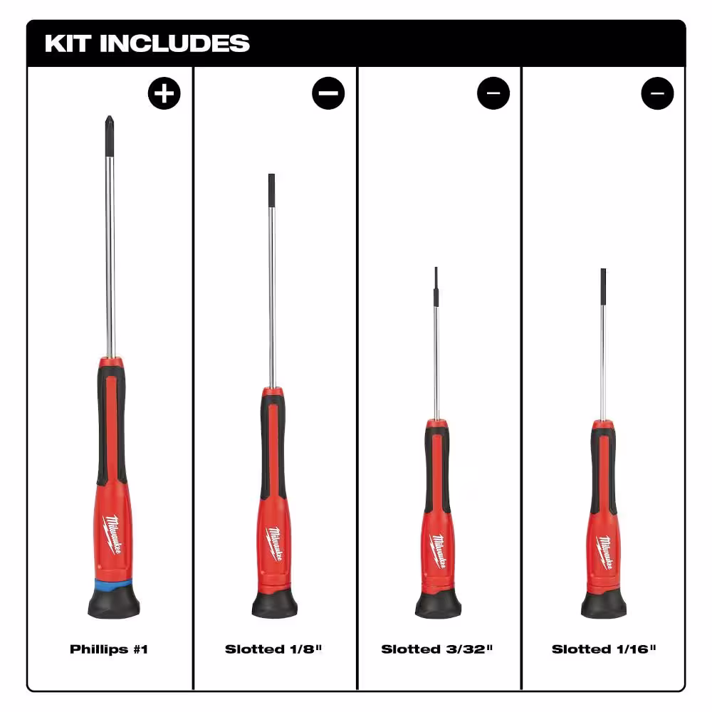 Milwaukee PACKOUT 15 in. Tote and 4-Piece Precision Screwdriver Set (5-Piece)