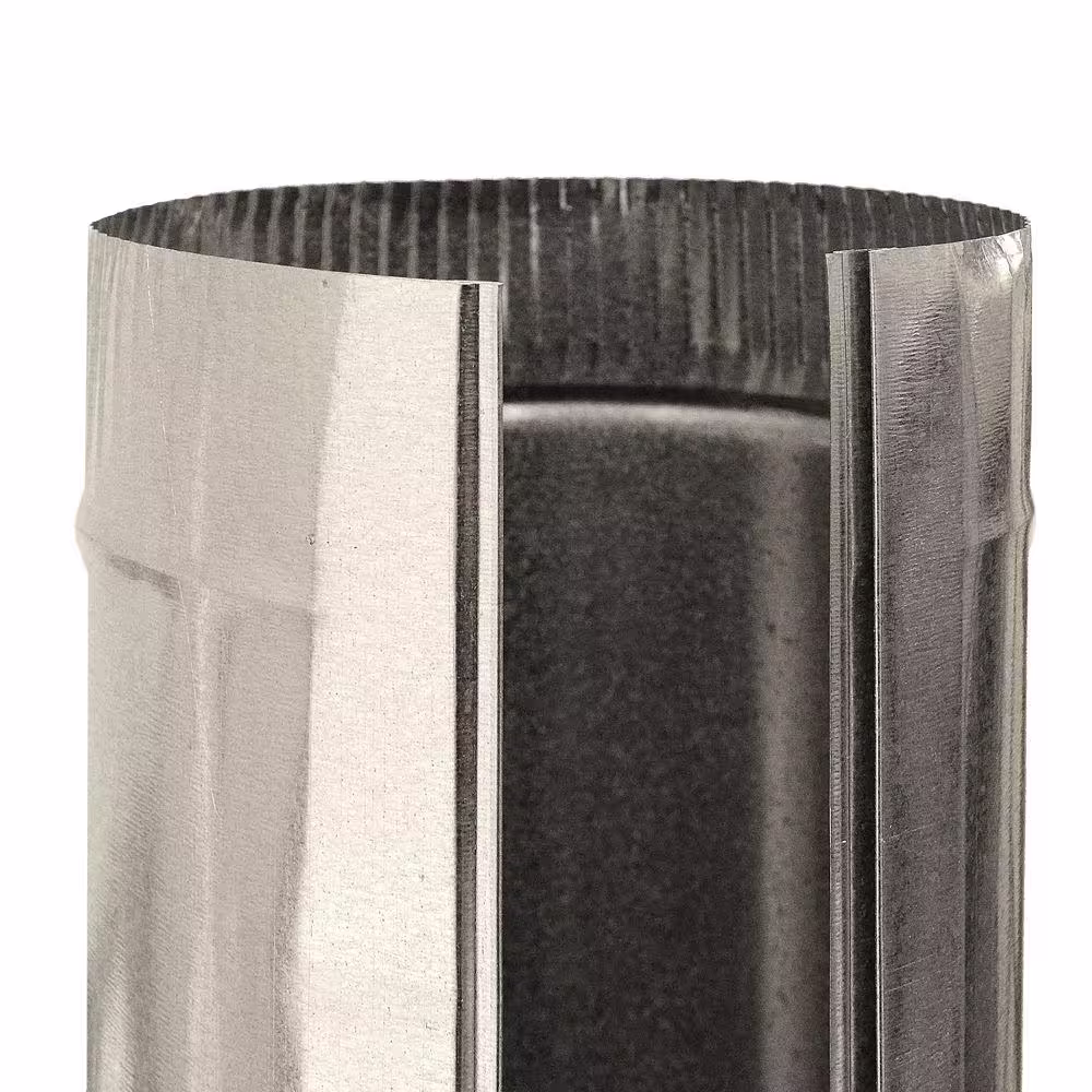 Master Flow 12 in. x 5 ft. Round Metal Duct Pipe