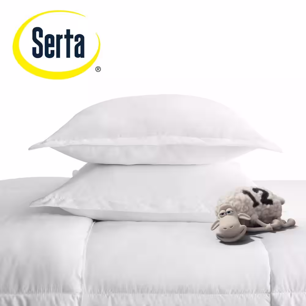 Serta Simply Clean 2-Piece Blush Pleated Microfiber Twin XL Comforter Set