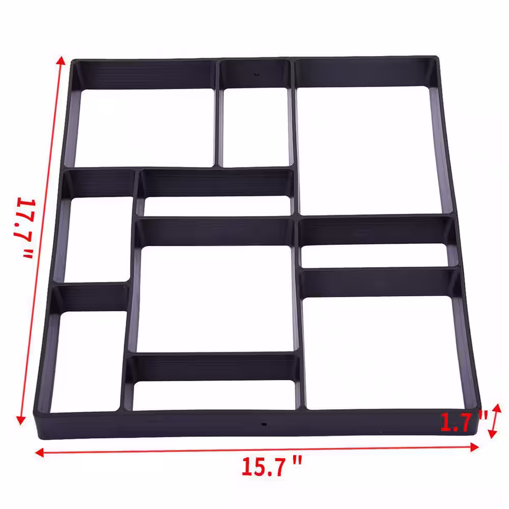 JAXPETY Concrete Pavement Cement Mold Stepping Stone DIY Paver Mold Kit Walk Maker for Patio and Garden