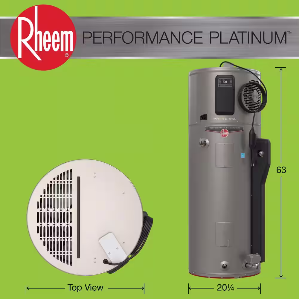 Rheem ProTerra 40 Gal. Tall 0-Watt Element Residential Electric Water Heater w/Leak Detection, Auto Shutoff & 10-Year Warranty