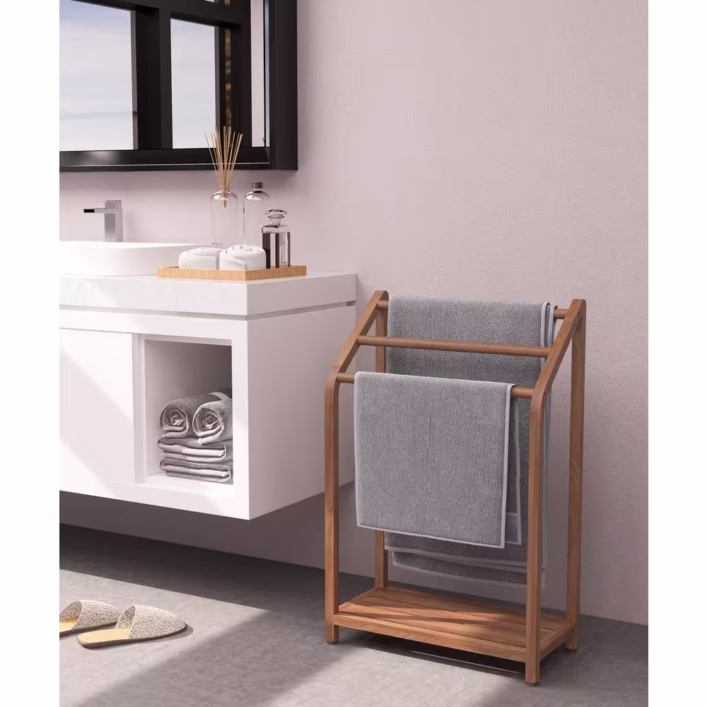 None The Original Sula Versatile Teak Towel Rack