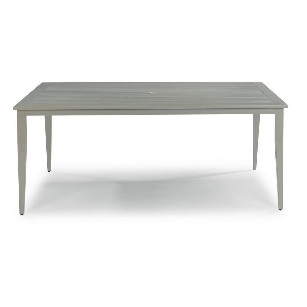 HOMESTYLES Captiva Charcoal Gray 7-Piece Cast Aluminum Rectangular Outdoor Dining Set