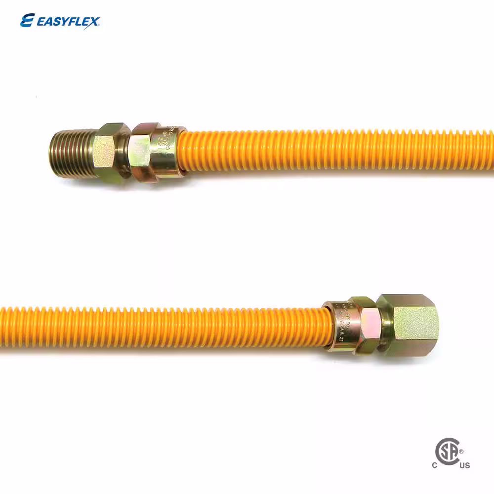 EasyFlex 1/2 in. MIP x 1/2 in. FIP x 36 in. Coated Stainless Steel Gas Connector (1/2 in. O.D.) 71,100 BTU