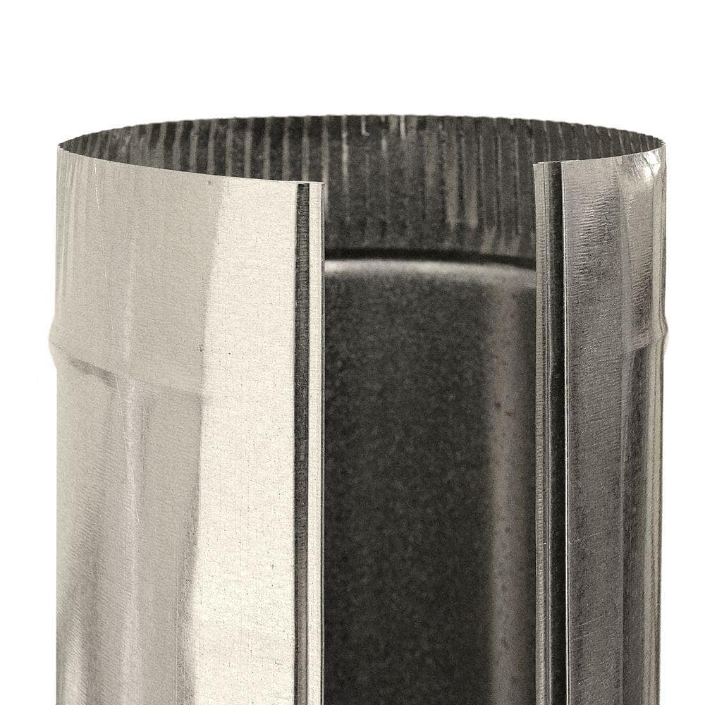 Master Flow 4 in. x 2 ft. Round Metal Duct Pipe