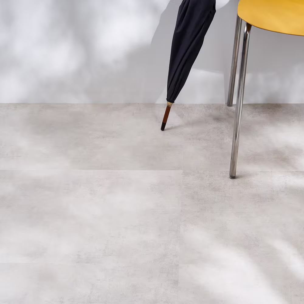 Ivy Hill Tile Duren Concreto Pearl 28MIL x 18 in. W x 36 in. L Glue Down Waterproof Luxury Vinyl Plank Flooring (36 sqft/case)