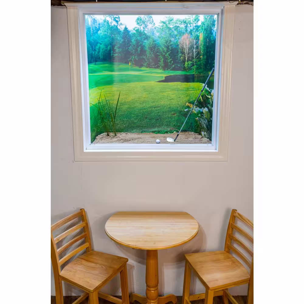 Biggies River View - Weather Proof Scene for Window Wells or Wall Mural - 100 in. x 60 in.