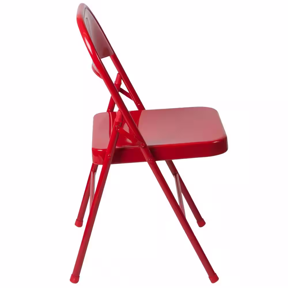 Carnegy Avenue Red Metal Folding Chair (2-Pack)