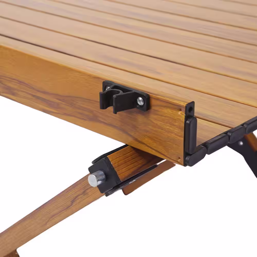 None Brown Aluminium Alloy Portable Picnic Table