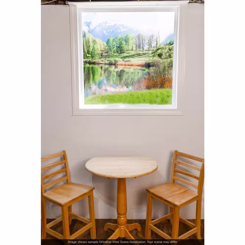 Biggies Waterfall 2 View - Weather Proof Scene for Window Wells or Wall Mural - 120 in. x 60 in