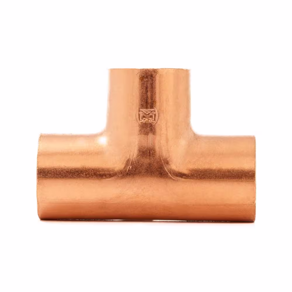 Everbilt 3/4 in. Copper Pressure Cup x Cup x Cup Tee Fitting Pro Pack (15-Pack)