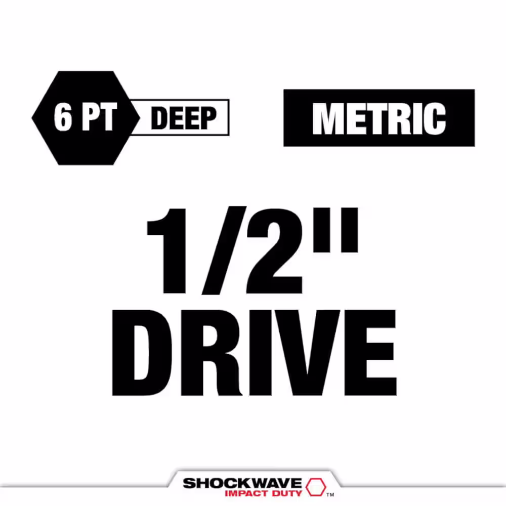 Milwaukee SHOCKWAVE 1/2 in. Drive 19 mm. Lug Nut Impact Socket (1-Pack)