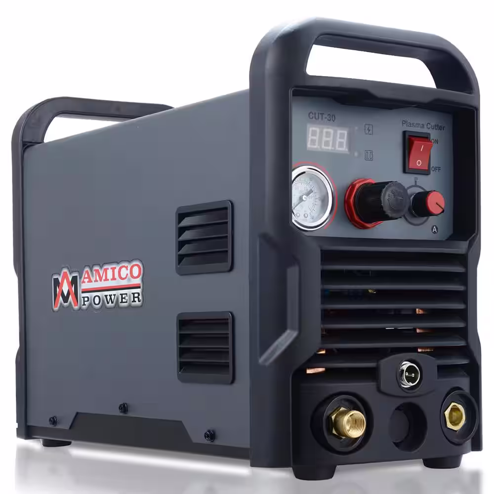 AM AMICO ELECTRIC 30 Amp Plasma Cutter Colossal Tech. 3/8 in. Clean Cut 110/230-Volt Compatible DC Inverter Cutting Machine