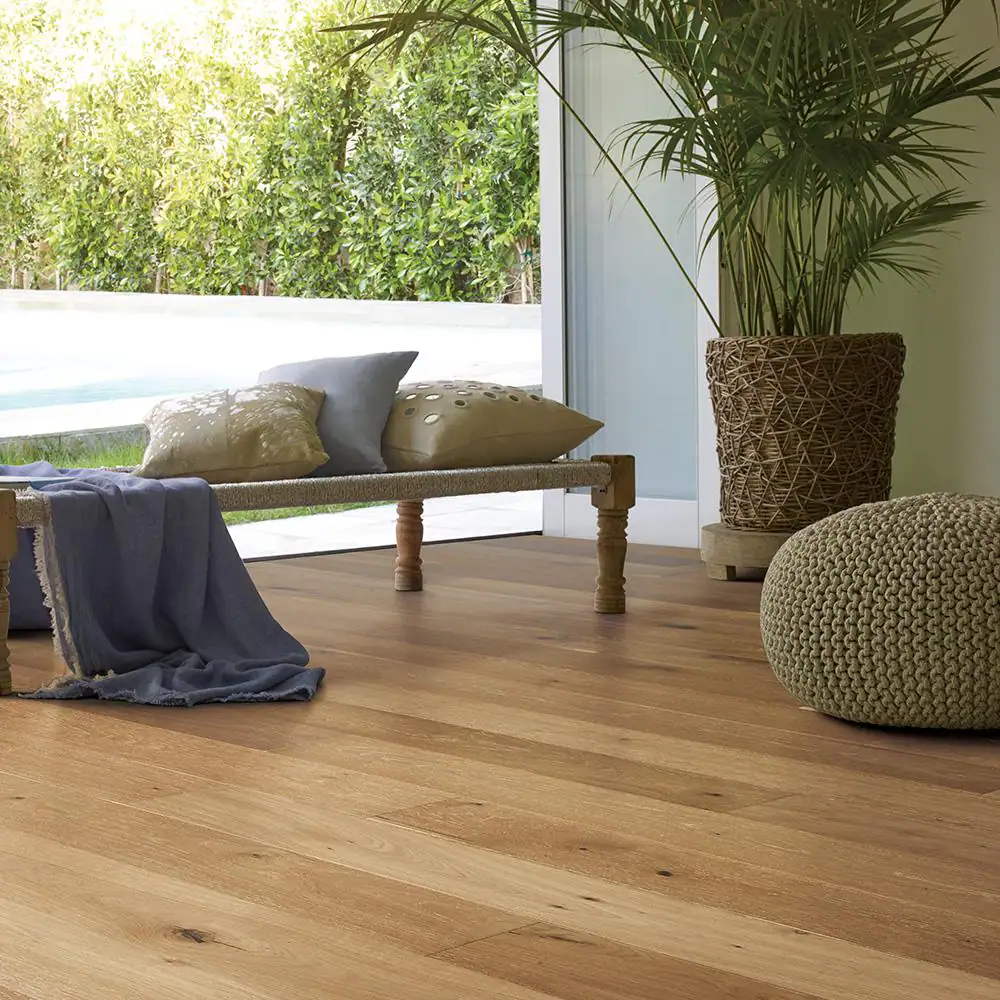 Malibu Wide Plank Hollister French Oak 3/8 in. T x 6.5 in. W Water Resistant Wirebrushed Engineered Hardwood Flooring (23.6 sq. ft./case)