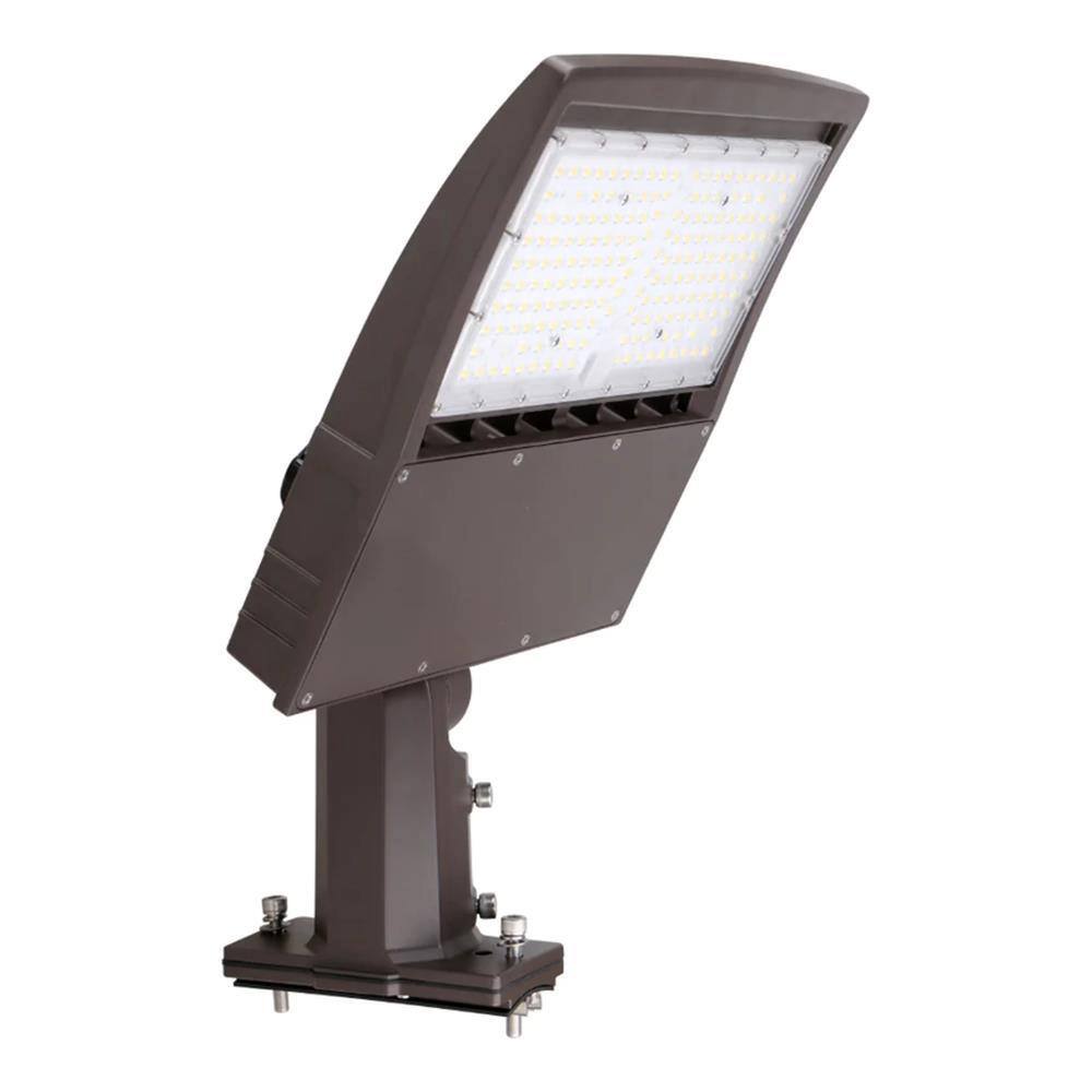 None i9 5th GEN 150- Watt Equivalent Integrated LED Bronze Area Light 5000 K
