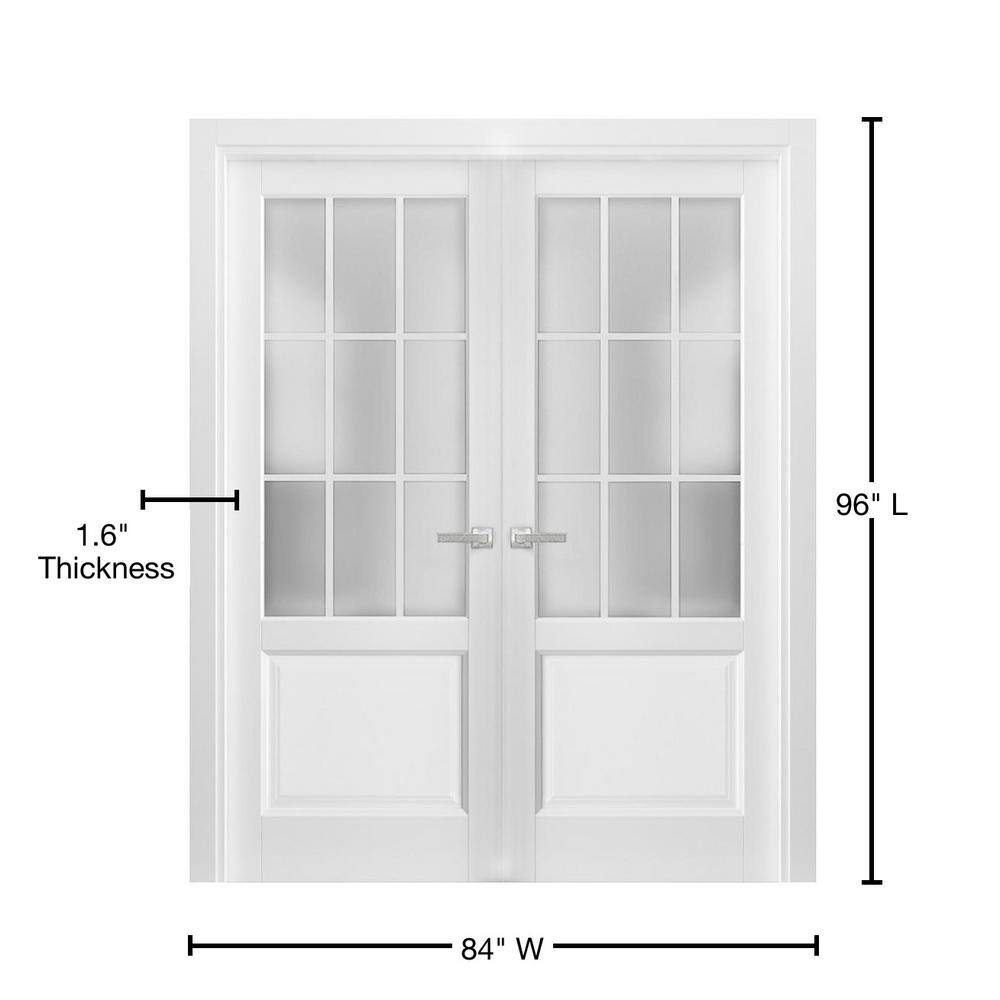Sartodoors 84 in. x 96 in. Single Panel White Finished Pine Wood Interior Door Slab