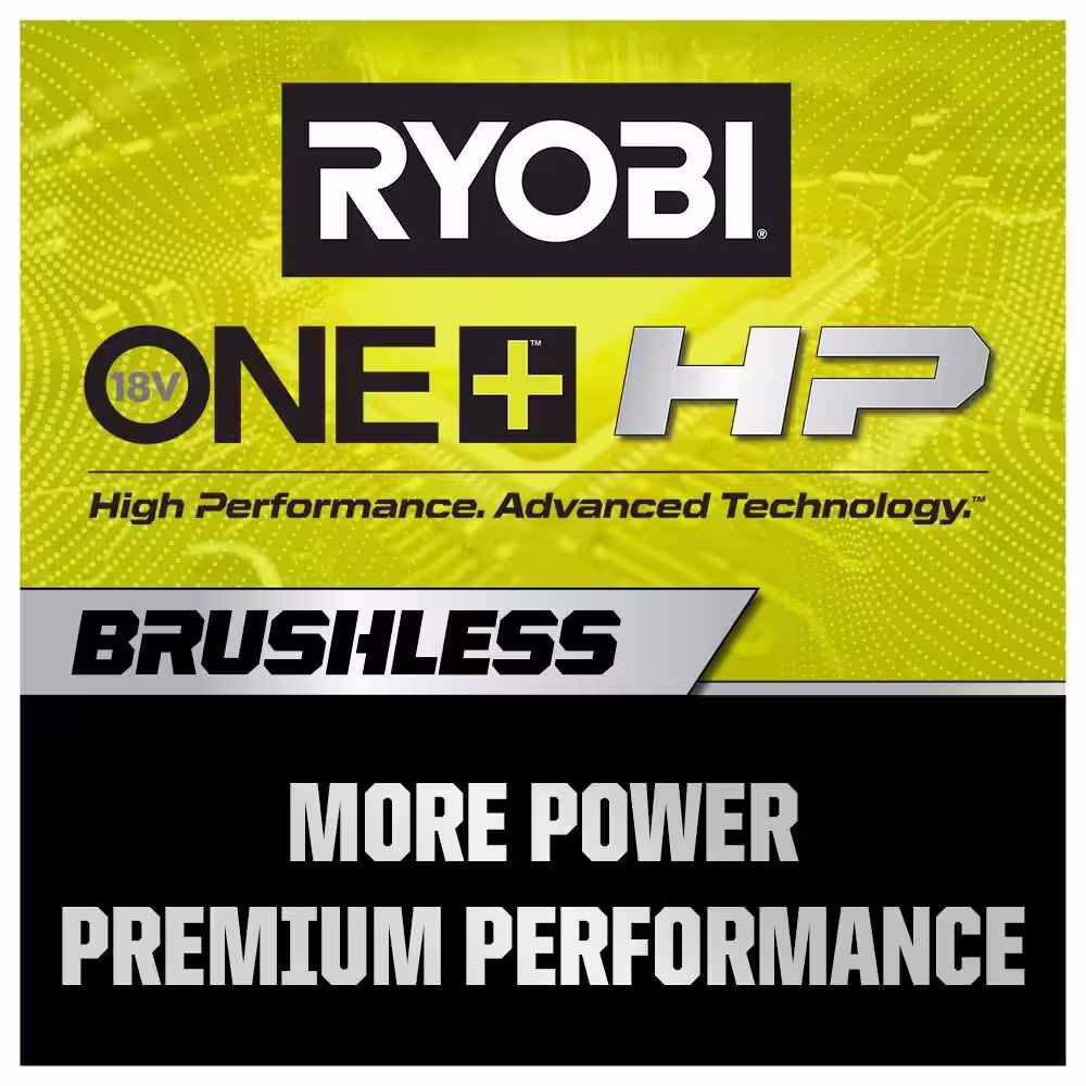 RYOBI ONE+ HP 18V Brushless Cordless Combo Kit (3-Tool) with (2) HIGH PERFORMANCE Batteries, Charger, and Bag