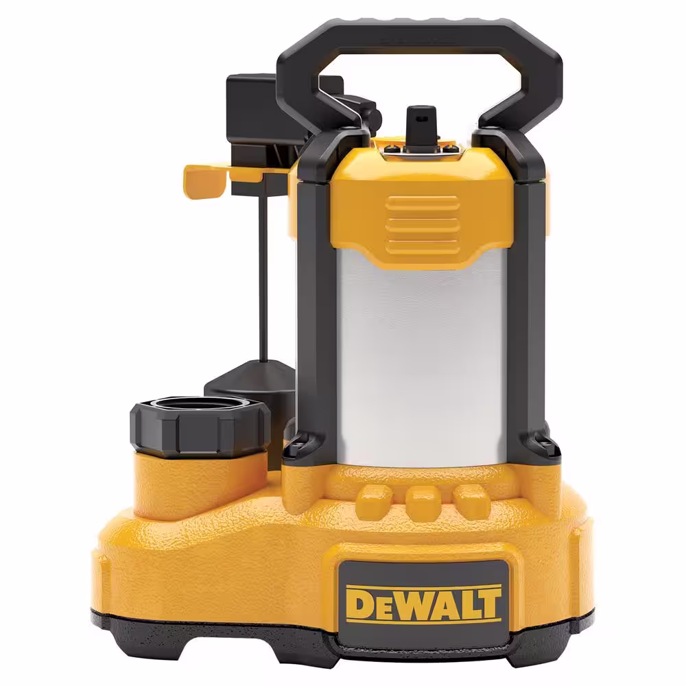 DEWALT 3/4 HP Stainless Steel/Cast Iron Submersible Sump Pump, Vertical Switch