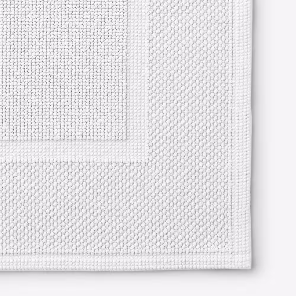 The Company Store Legends Luxury Sterling White 34 in. x 21 in. Cotton Bath Mat